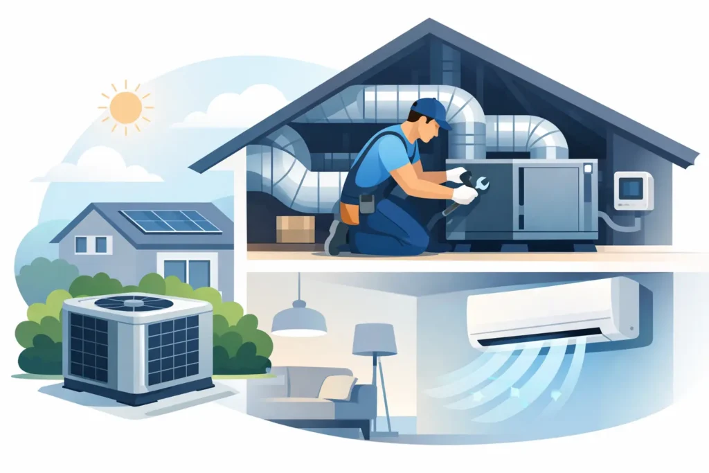 High Efficiency HVAC Installation at Home